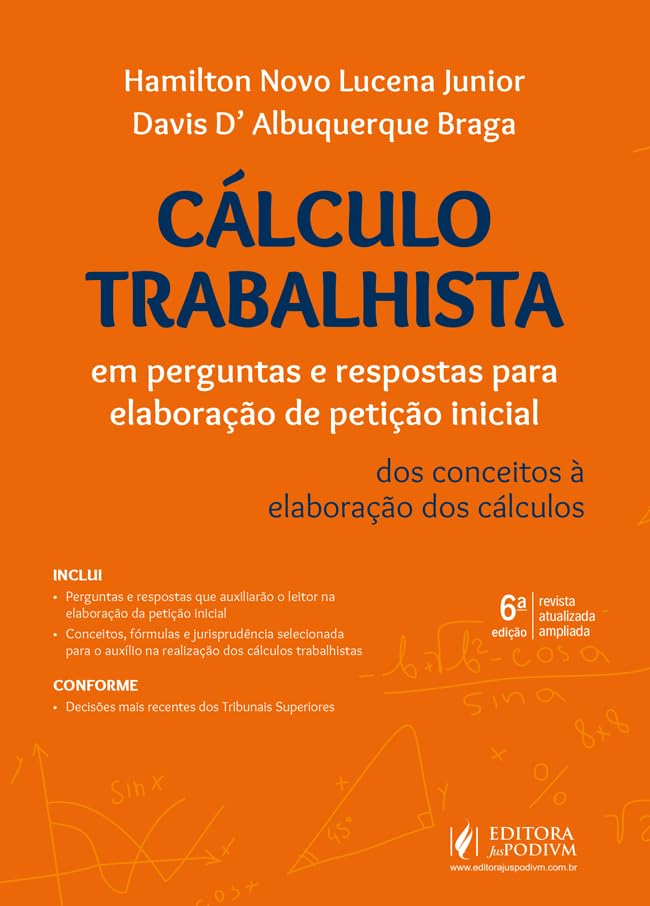 Calculo Trabalhista Em Perguntas E Respostas Para Elaboração De Petição Inicial - 6 Edição 2025 Jusopdivm baixar livro de graça