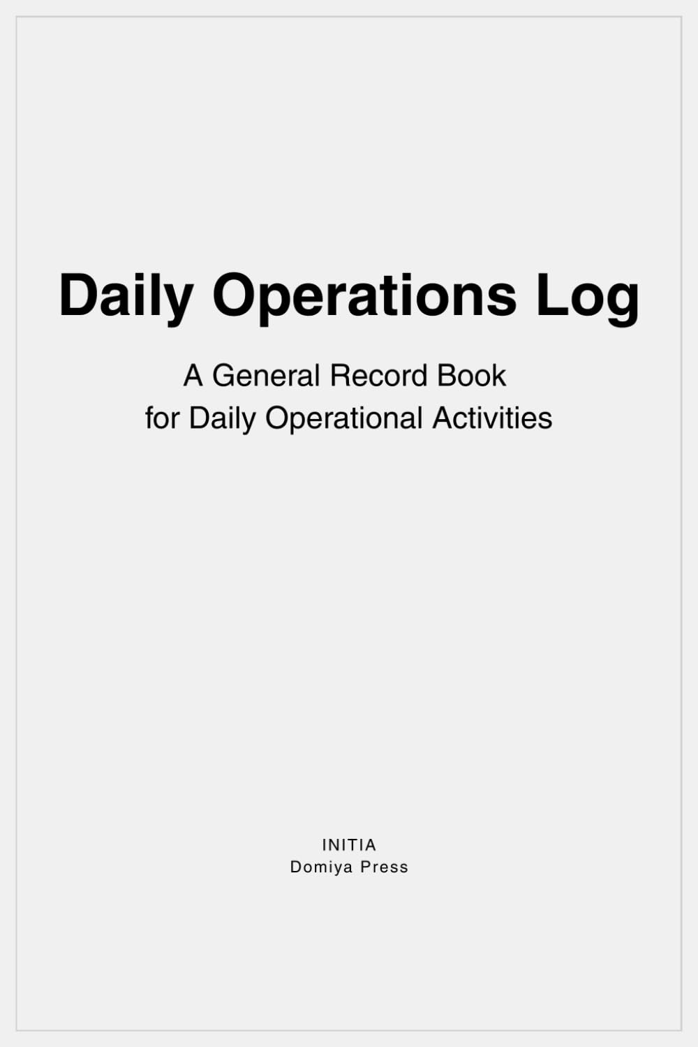 capítulo por capítulo baixar Daily Operations Log: A General Record Book for Daily Operational Activities