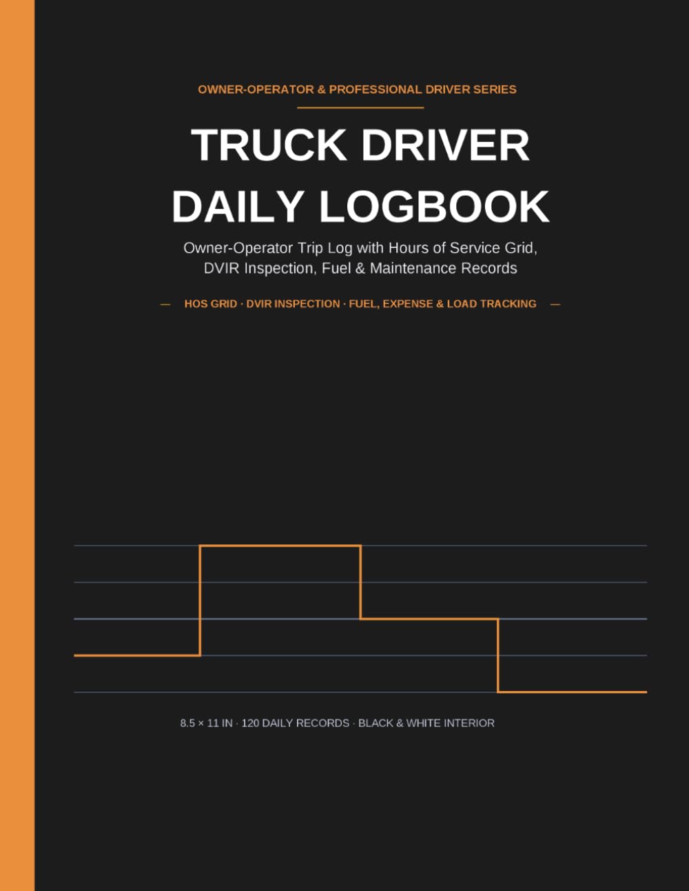 ler totalmente Truck Driver Daily Logbook: Owner-Operator Trip Log with Hours of Service Grid, DVIR Inspection, Fuel & Maintenance Records