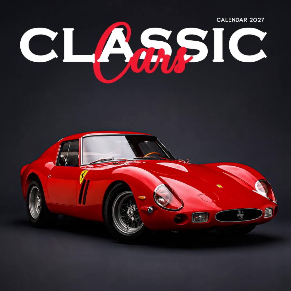 Classic Cars Calendar 2027: Vintage Automobiles and Road Scenes
