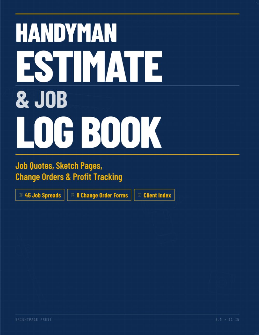 capítulo por capítulo baixar Handyman Estimate and Job Log Book: Job Quote and Estimate Record Book for Self Employed Handyman and Small Business with Sketch Pages, Change Order... and Client Index, 45 Jobs, Large 8.5 x 11
