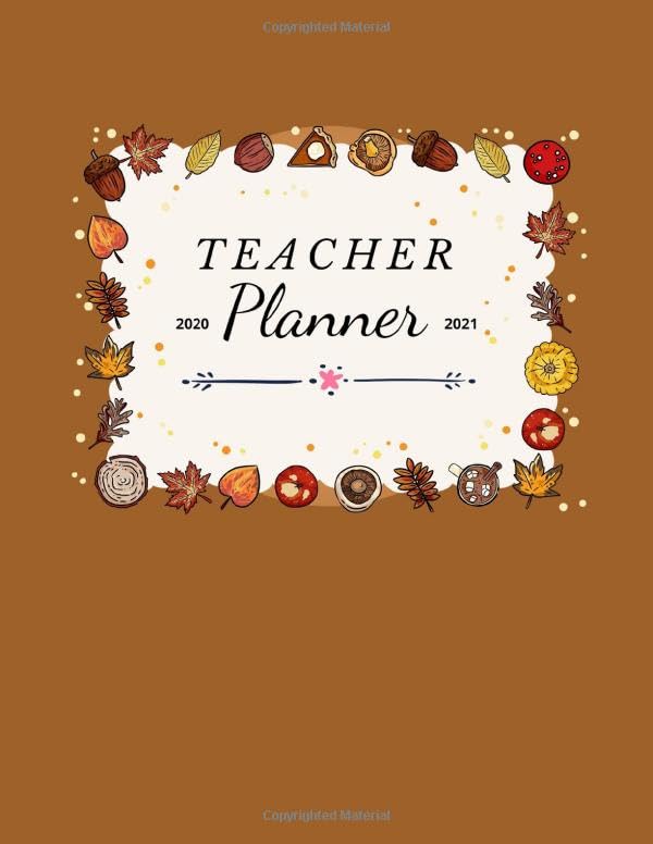 capítulo por capítulo baixar Teacher Planner 2020-2021: Autumn Cute frame with Fall Teacher Agenda for Organization - Planning Monthly &Weekly Academic year Lesson Plan and Record Book (Jan 2020 – Dec 2021)