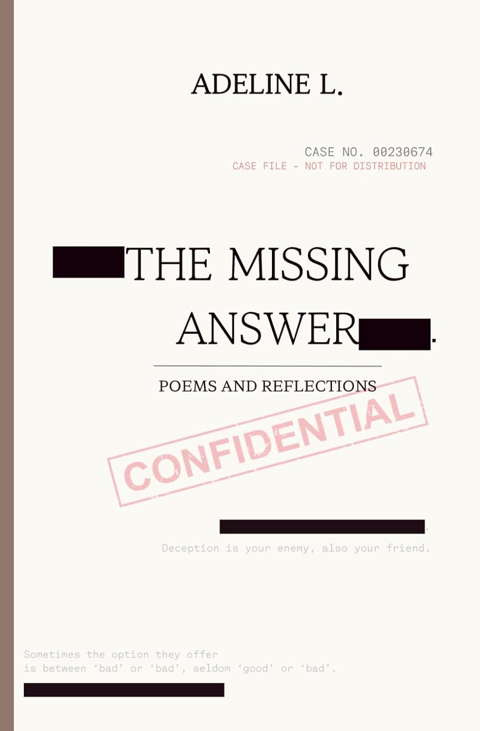 The Missing Answer: Poems and Reflections baixar o livro de graça