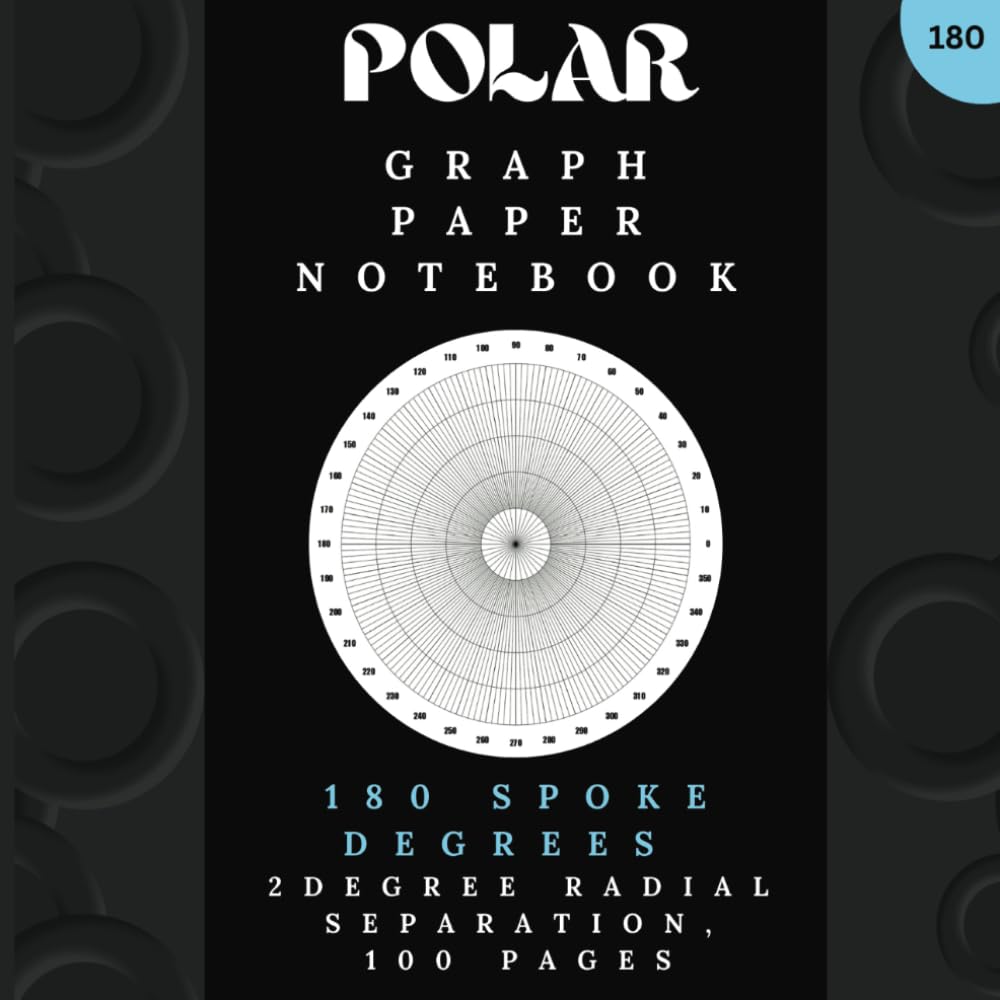 capítulo por capítulo baixar Polar Coordinate Graph Paper Notebook: 180 Spoke Degrees (2 degree radial separation), marked coordinates, 100 pages