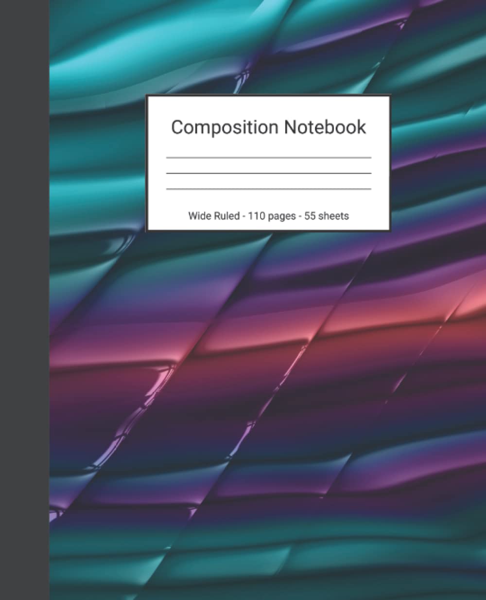ler totalmente Composition Notebook: Wide Ruled Paper Notebook Journal - Green And Red Liquid Pattern - Blank Wide Lined Workbook