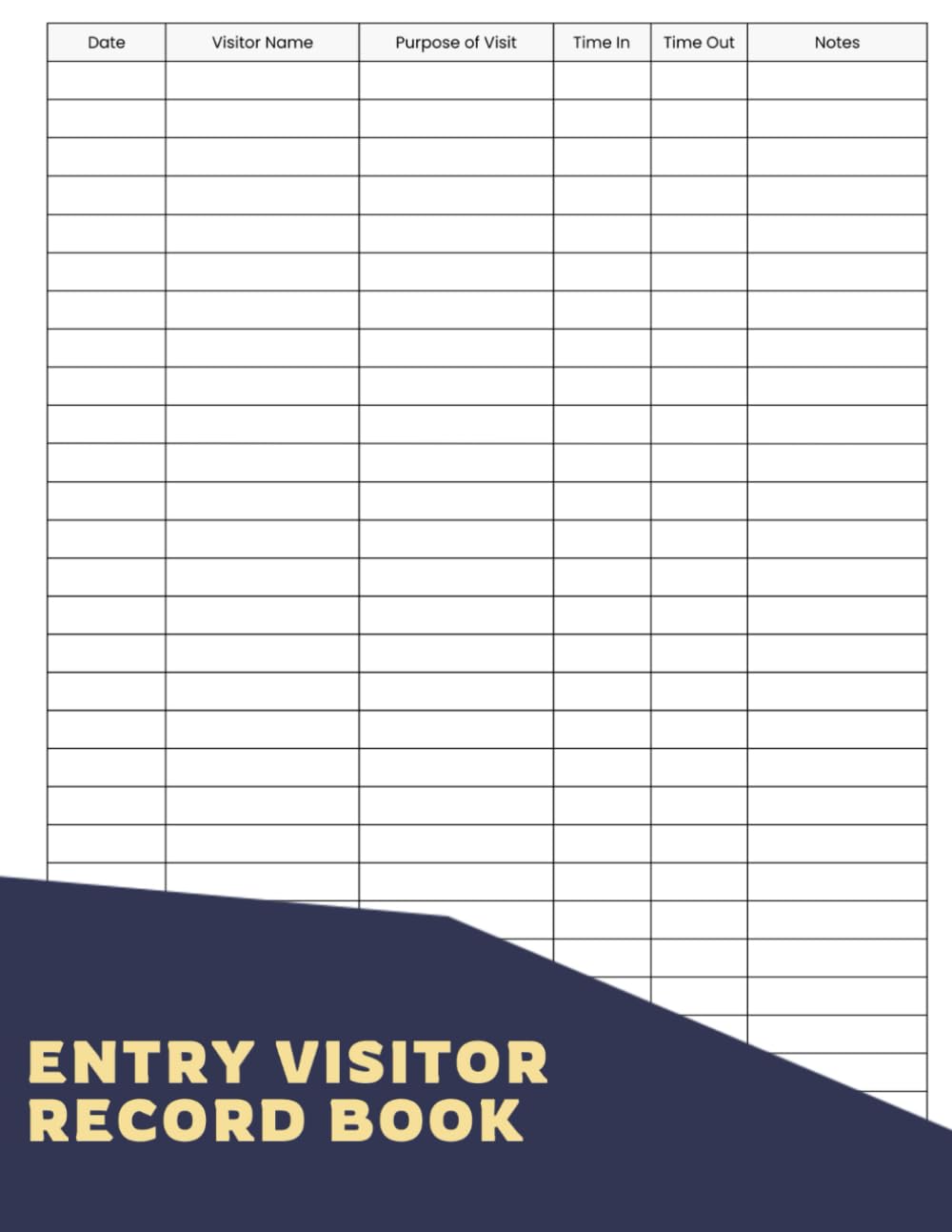 Entry Visitor Record Book: A Logbook To Help Improve Security By Tracking Visitors Coming And Going baixar o livro de graça