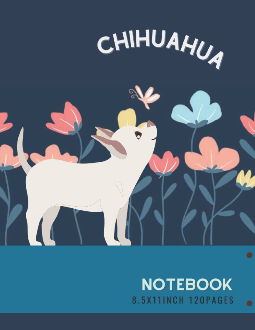 chihuahua: Lined paper composition notebook or journal,indigo cover with chihuahua in the flower garden, Lined paper,120 Pages for Kids,Teens,Student and Adults baixar livro de graça