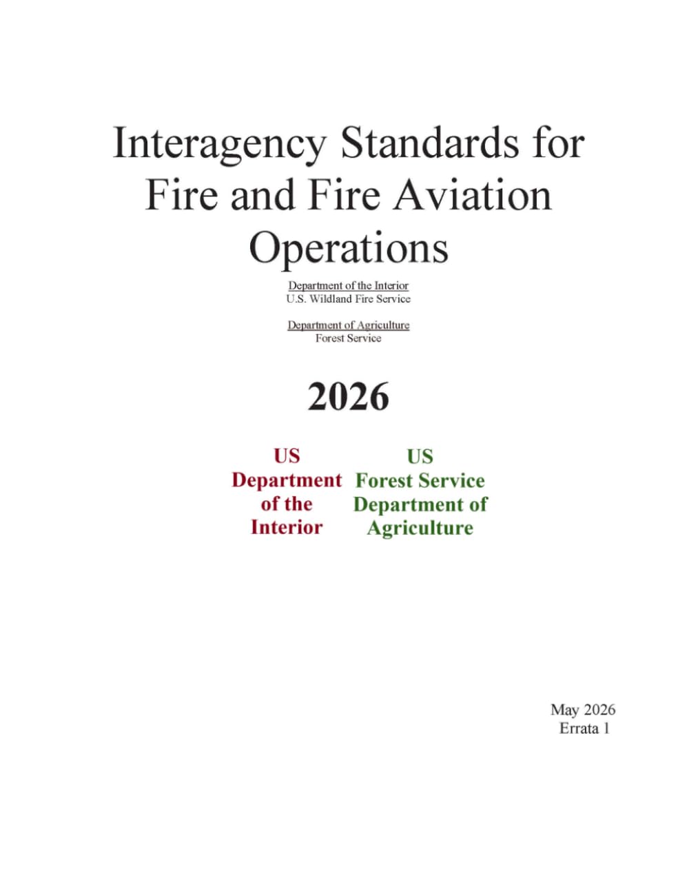 ler totalmente Interagency Standards for Fire and Fire Aviation Operations: May 2026