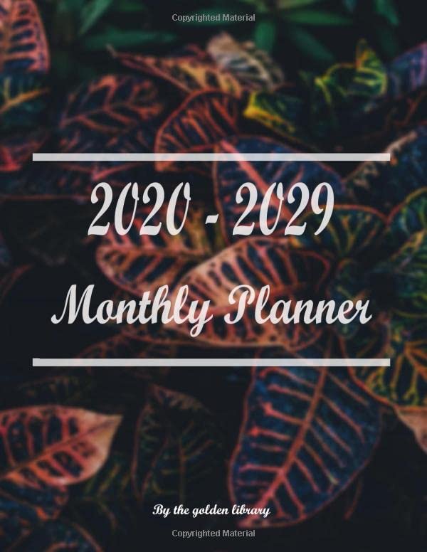 ler totalmente 2020 - 2029 Monthly planner:: Ten Year, Agenda Schedule Organizer Logbook and Journal Personal, Gift, Academic Calendar Monthly Calendar Planner