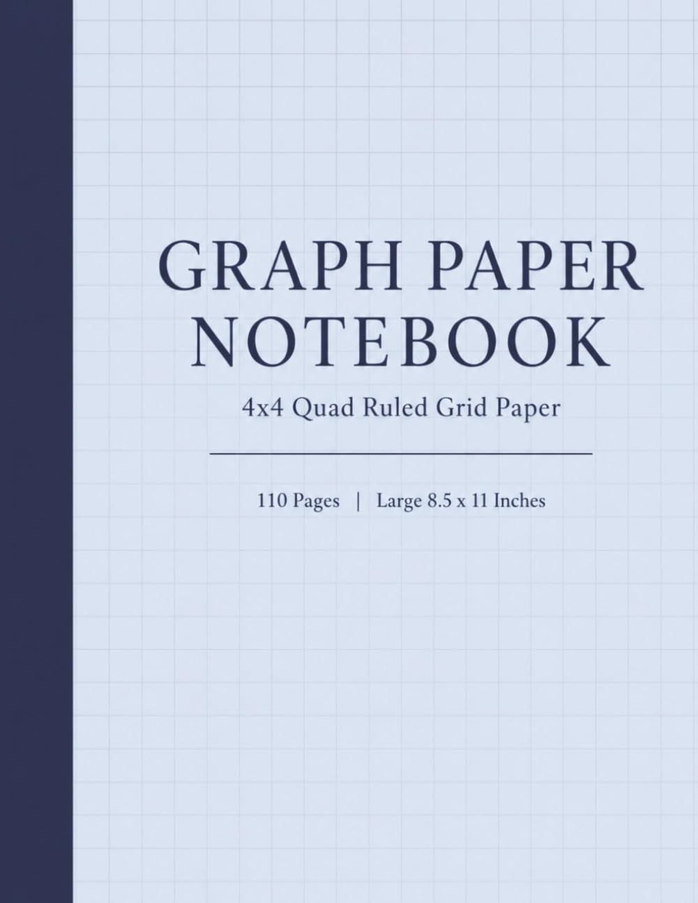 Graph Paper Notebook: 4x4 Quad Ruled Grid Paper, 110 Pages, Large 8.5 x 11 Inches (Dusty Blue Edition) baixar o livro de graça