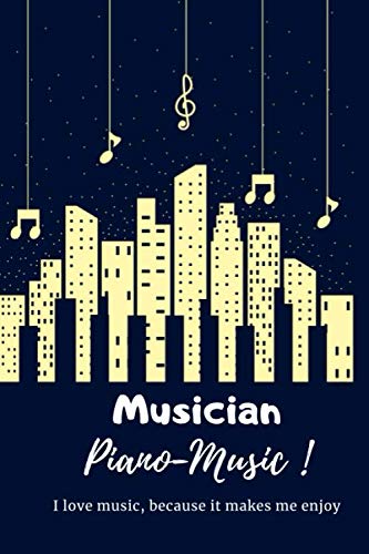ler totalmente Musician Piano-Music: Lined Journal, 110 Pages, 6 x 9 (inch), Matte Finish Cover