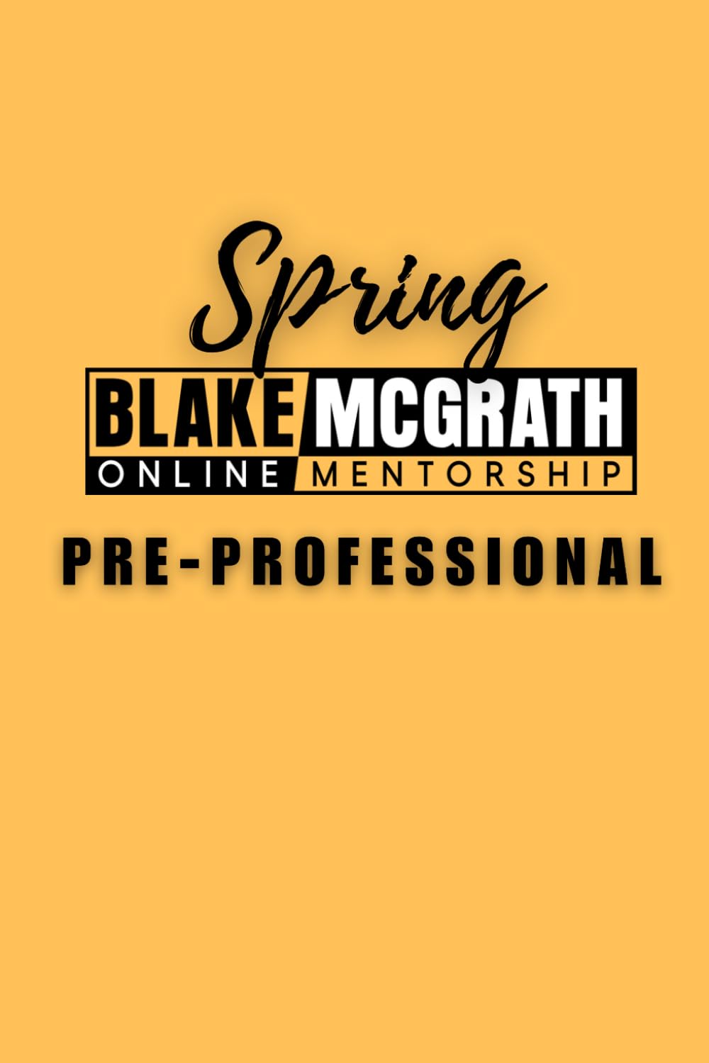 Blake McGrath Spring Mentorship Journal: Pre-Professional