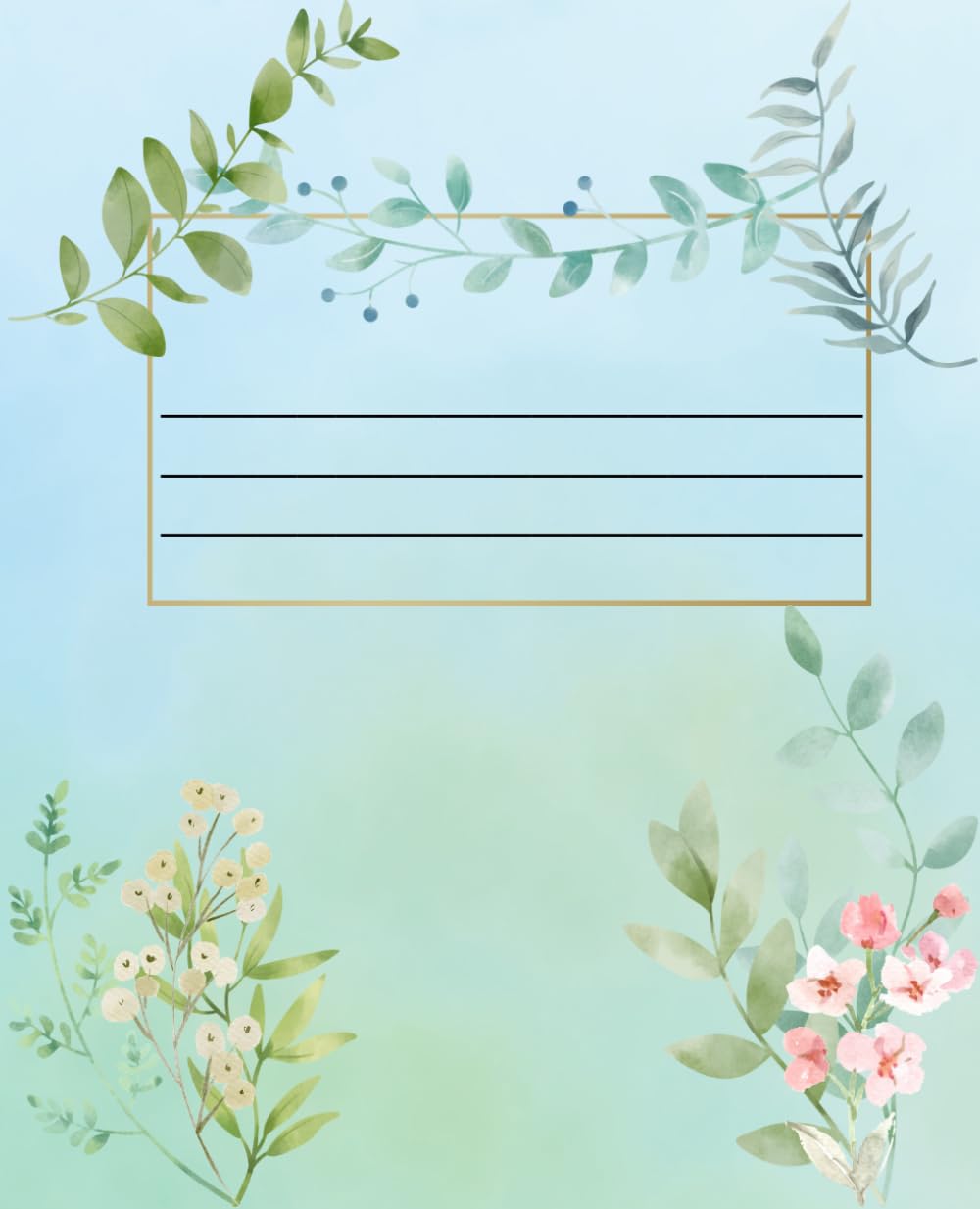 capítulo por capítulo baixar Caderno Verde / Green Notebook: Caderno Lindo de Flores / Flower Notebook (Portuguese Edition)