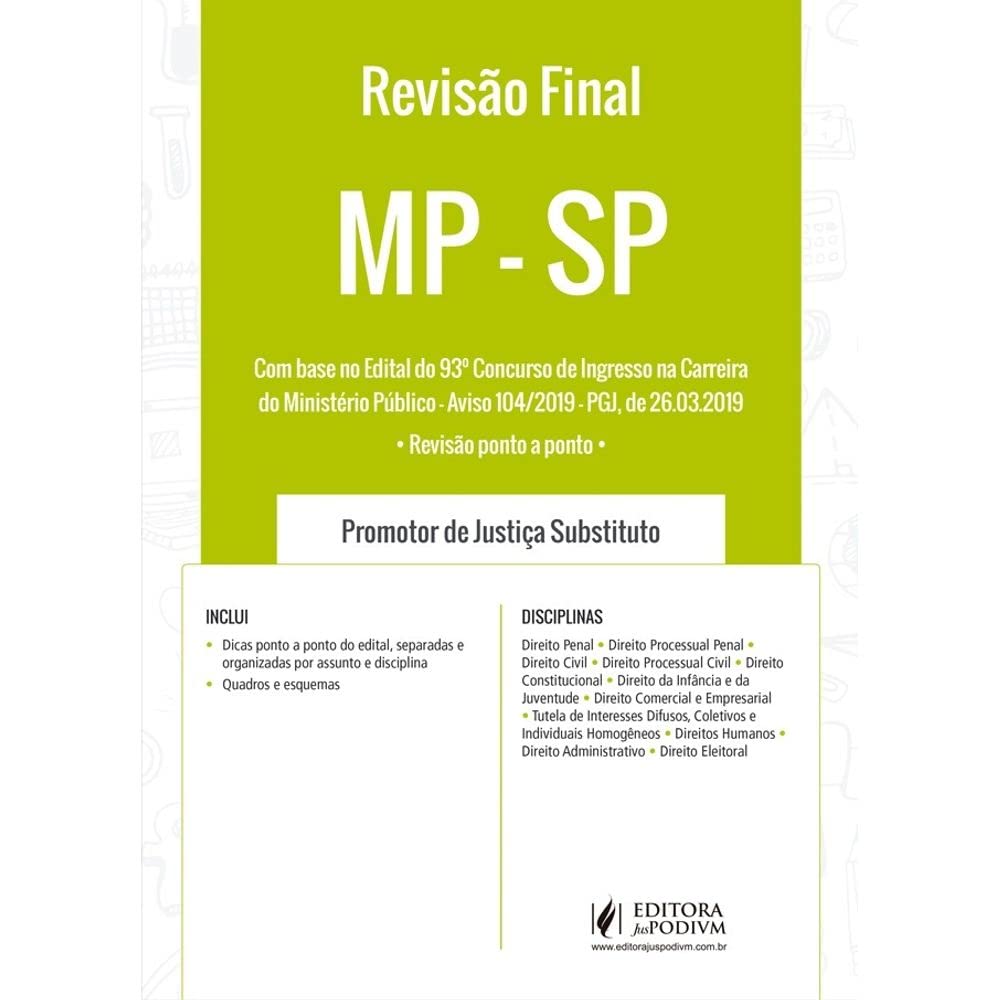 Revisão Final - Mp Sp - Promotor de Justiça Substi baixar livro de graça