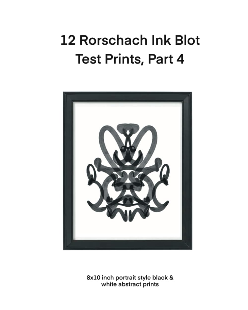 12 Rorschach Ink Blot Art Prints: 8x10 inch portrait style black & white abstract minimalist painterly art prints (L&L Art Print Books) baixar o livro de graça