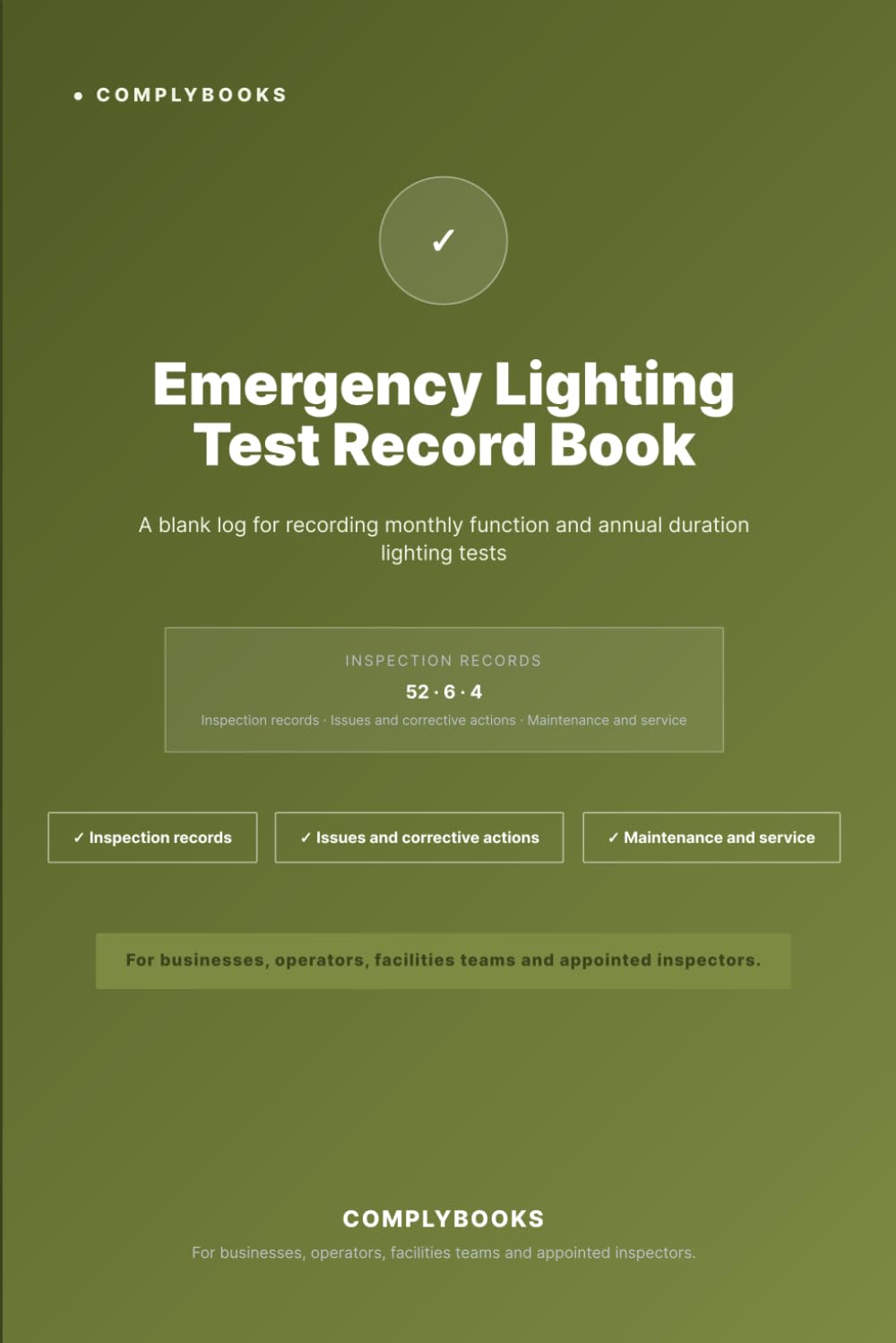 Emergency Lighting Test Record Book: A blank log for recording monthly function and annual duration lighting tests baixar livro de graça