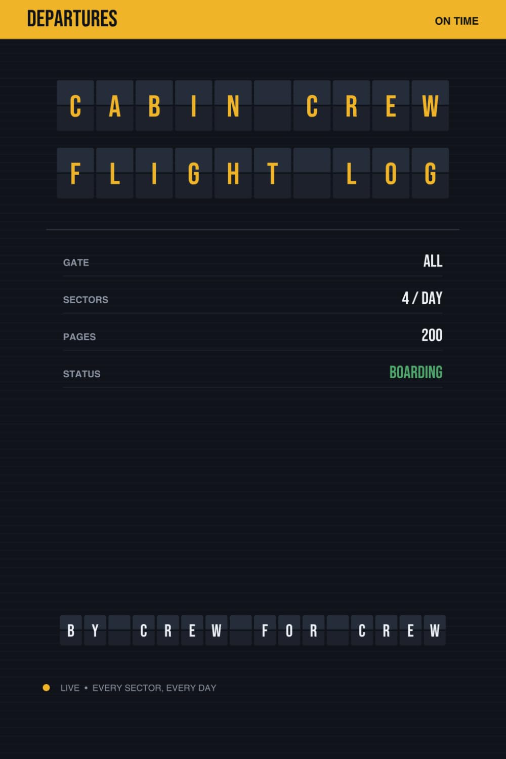 ler totalmente Cabin Flight Log: A Flight Log and Trip Journal for Flight Attendants — 200 Pages to Record Sectors, Crew, Sales and Notes