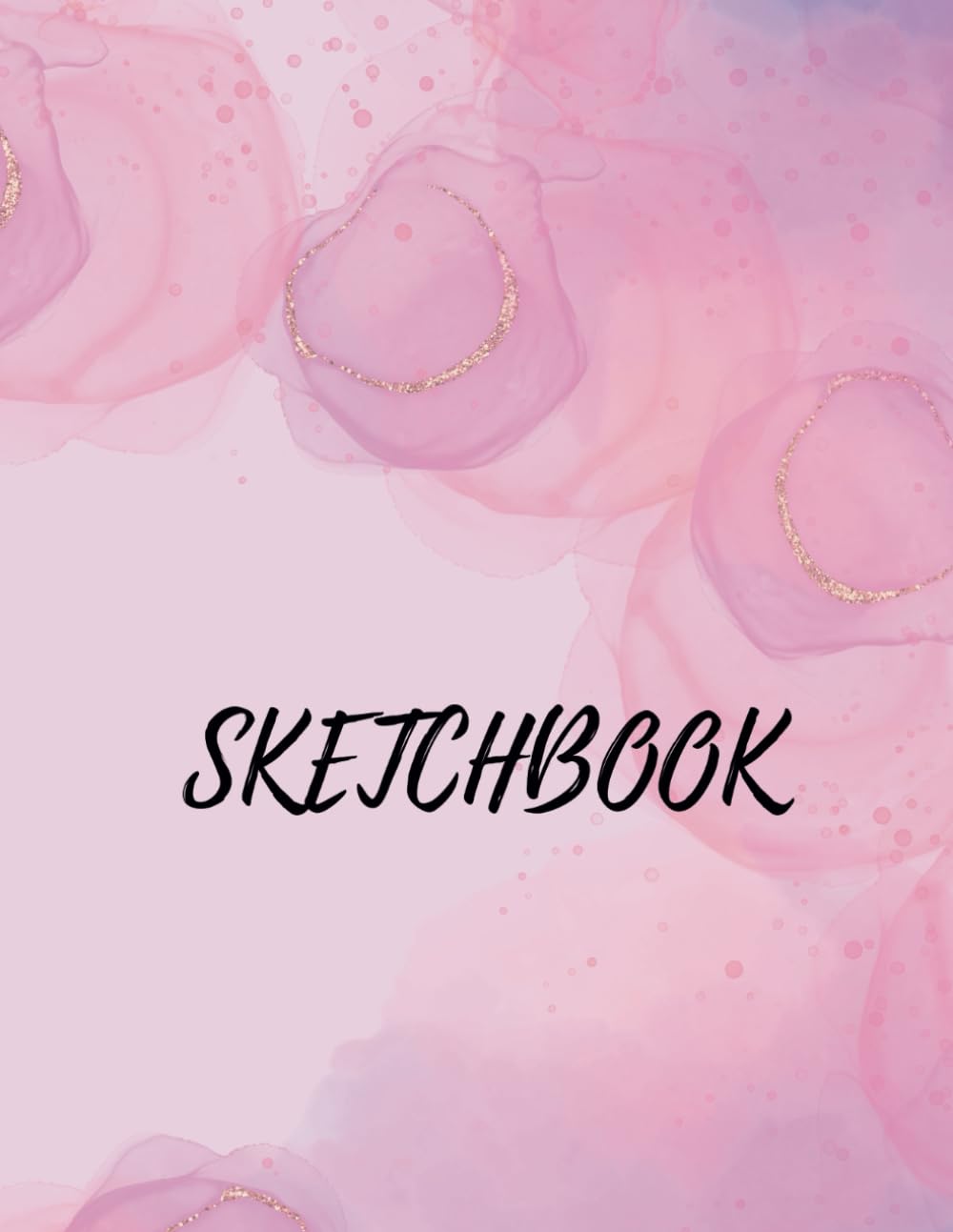 ler totalmente SKETCH BOOK: Notebook for adults and teen girls for Drawing, Doodling, or Sketch 110 Pages, 8.5 x 11 | Abstract Artist Design in Pink and Purple with Sparkle Accents