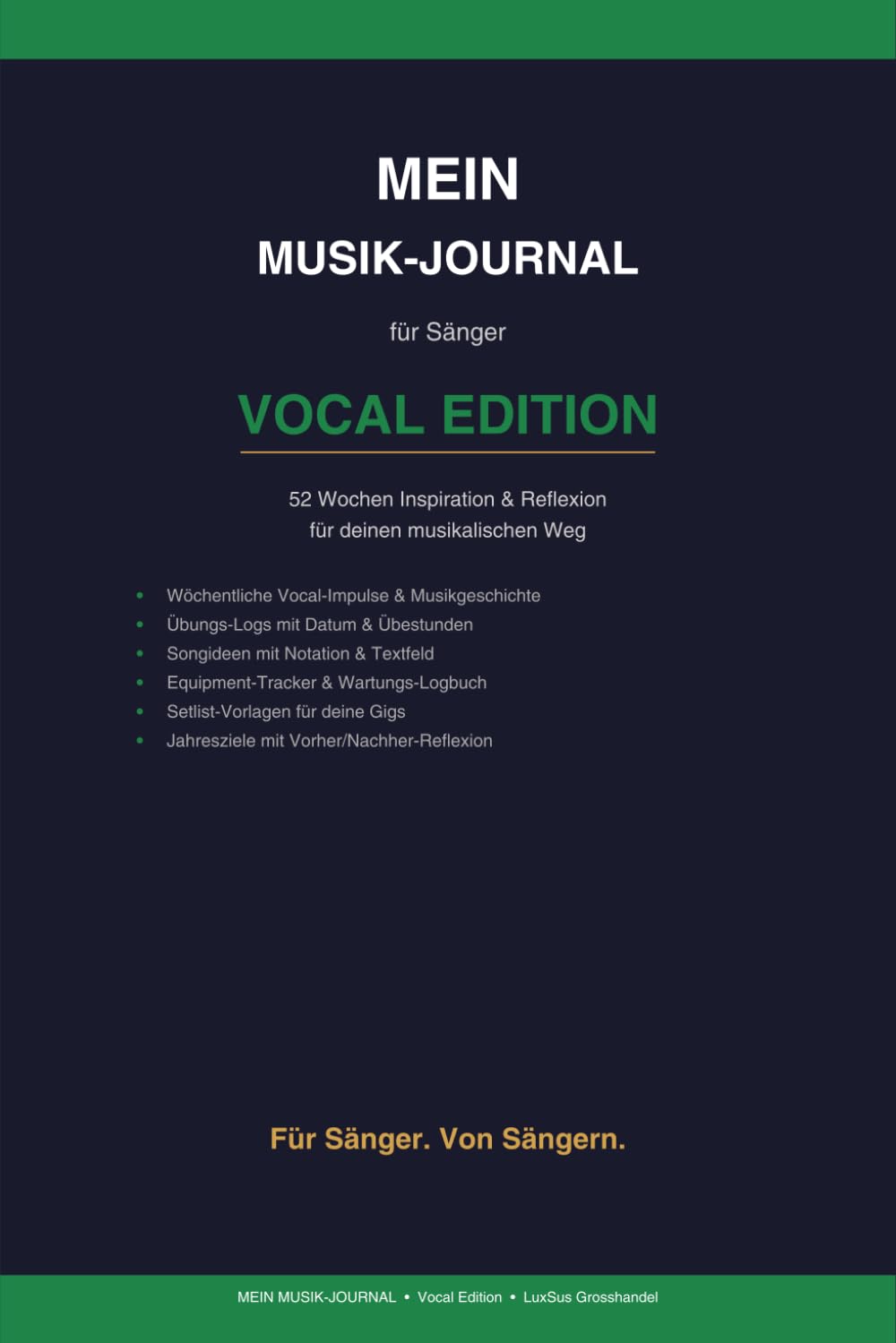 Mein Musik-Journal: Vocal-Edition – 52-Wochen Übe- & Performance-Begleiter (German Edition) baixar o livro de graça