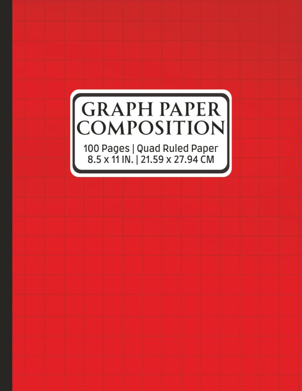 ler totalmente Graph Paper Composition: Bold, Red Graph Paper Notebook | Quad Ruled 4x4 | 100 Pages | 8.5 x 11 Inch| Matte Finish