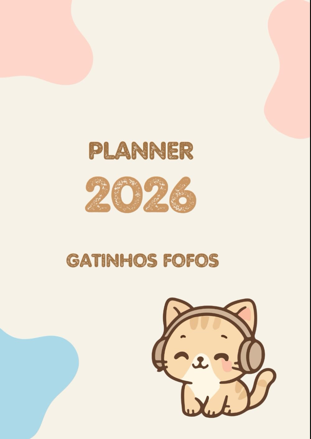 Planner mensal Gatinhos - marrom e rosa (Portuguese Edition) baixar o livro de graça
