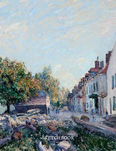 capítulo por capítulo baixar Sketchbook: Famous Artwork Sisley Saint Mammès, Morning by Alfred Sisley Premium Cover, EXtra Large Notebook, Diary, Sketchbook for Doodling, Sketching, Writing, 8.5 x 11