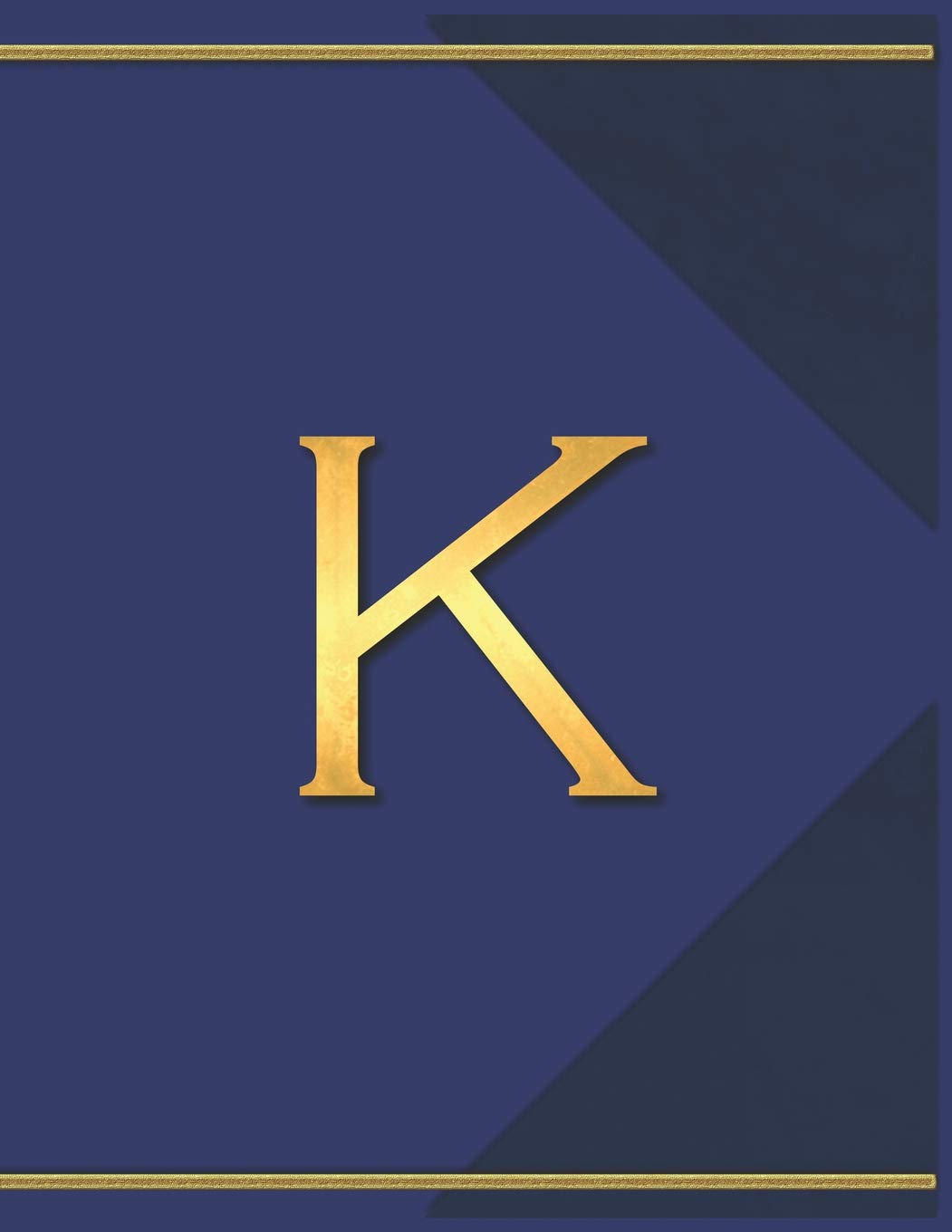 ler totalmente K: Monogram K Journal with the Initial Letter K Notebook for Men, Boys, Girls or Women, Deep Blue Cover with Gold Trim and an Executive Style Letter for the Monogram