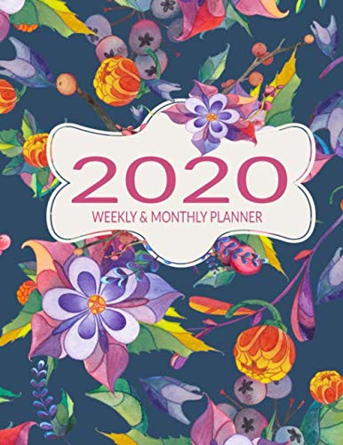 ler totalmente 2020 Weekly and Monthly Planner: Calendar Planner 2020, Daily Schedule Organizer, Academic Schedule Agenda, Phone book, U.S. Holidays. Purple Flowers Cover (January - December)