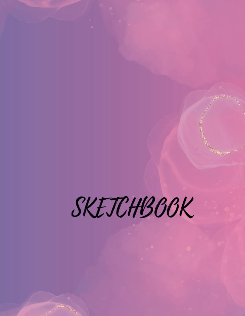 ler totalmente SKETCH BOOK: Notebook for adults and teen girls for Drawing, Doodling, or Sketch 110 Pages, 8.5 x 11 | Abstract Artist Design in Purple and blue with Sparkle Accents