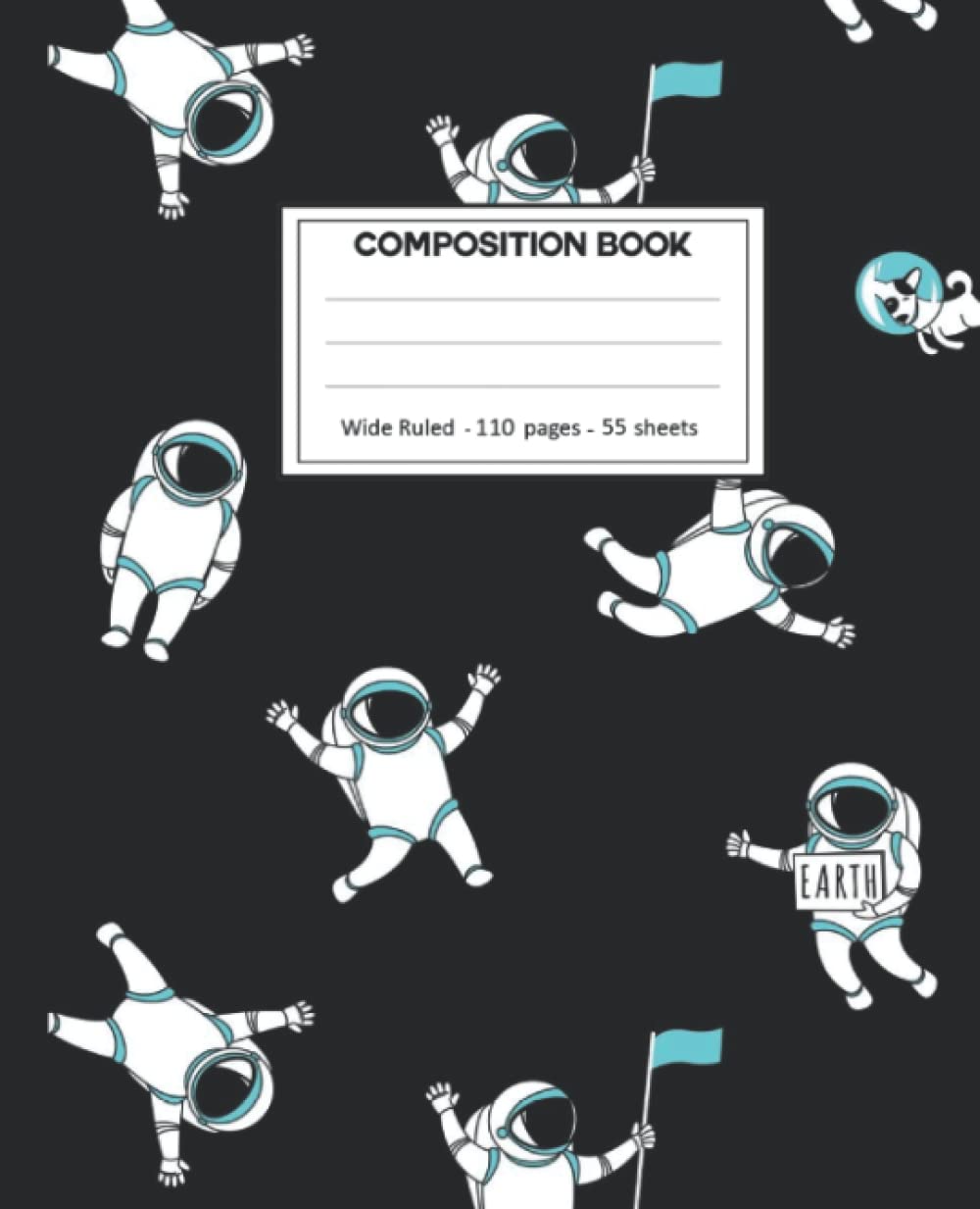 Composition Notebook: Wide Ruled: 110+ Lined Pages Writing Journal: Space Man Theme. baixar livro de graça
