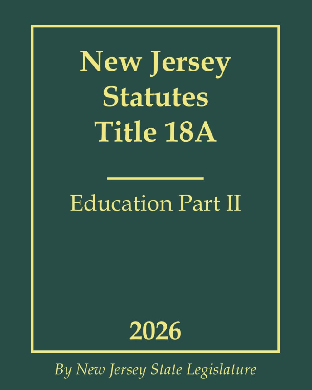 New Jersey Statutes Title 18A - Education Part II 2026 baixar o livro de graça