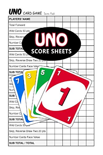 Uno Score Sheets: Uno Card Game Original Personal Handy Score Pad Record Keeper Book - Small Pocket Size 6 x 9 Inches baixar livro de graça