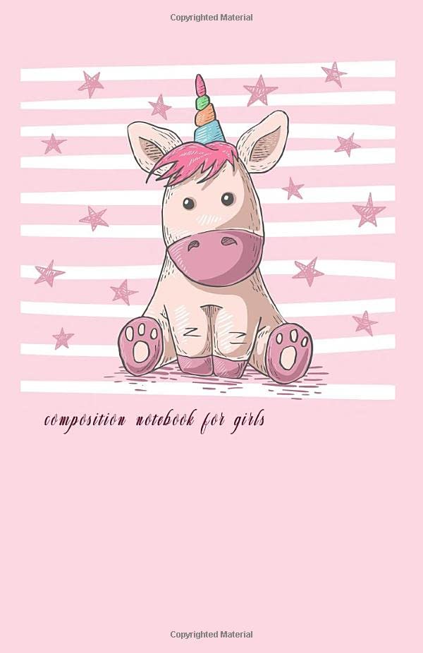 Composition Notebook for girls: Dual Design Half Wide Ruled and Half Blank on the same page for Creative Sketchbook Drawing or Doodling & Writing... Cute unicorn in the magic forest Theme baixar o livro de graça