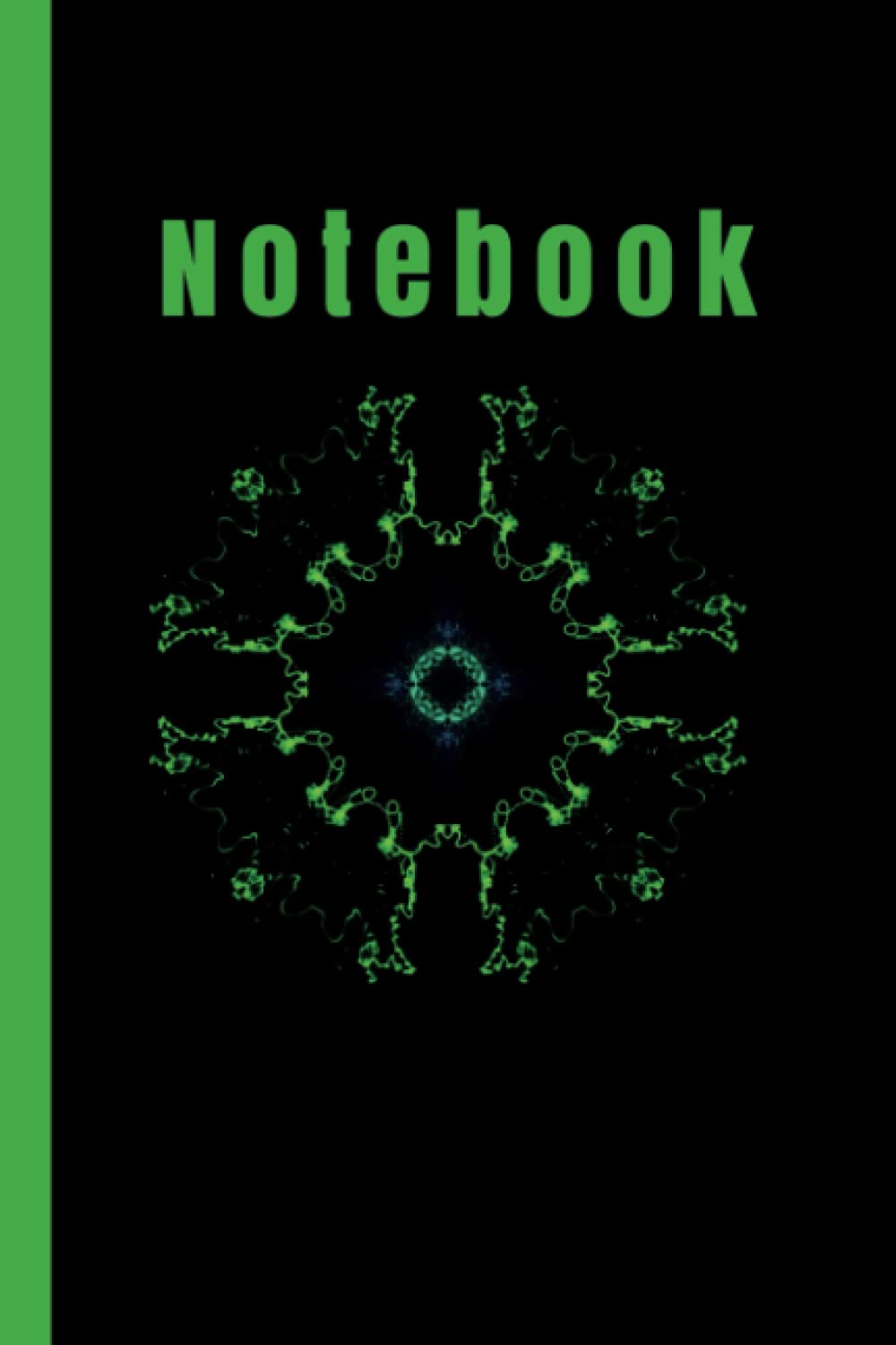 Notebook: Notebook with bright light green lighning phenomena on the black background baixar o livro de graça