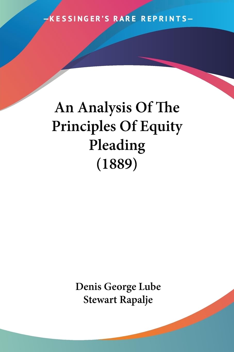 ler totalmente An Analysis Of The Principles Of Equity Pleading (1889)