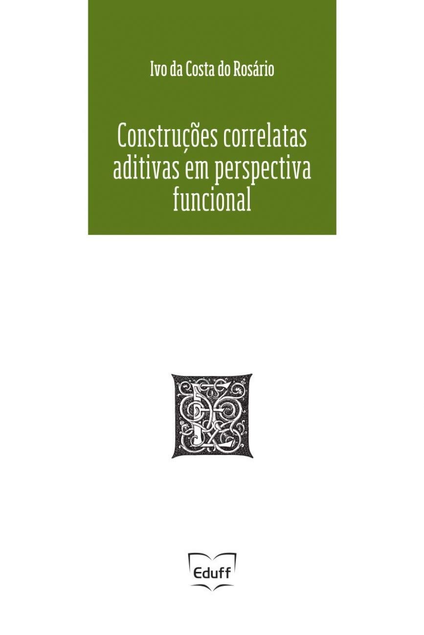 Construções Correlatas Aditivas em Perspectiva Funcional baixar livro de graça