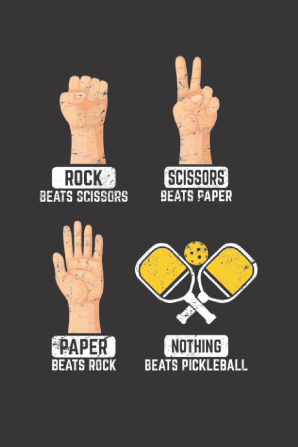 Rock Paper Scissors Nothing Beats Pickleball: Pickleball Journal