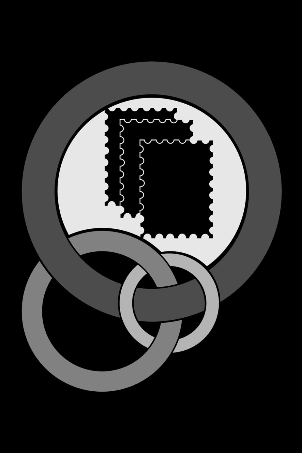 ler totalmente STAMP COLLECTING INTERLOCKING CIRCLES: journal, lined, 120 pages, 6x9 inches, matte finish cover, notebook, diary gift, no bleed