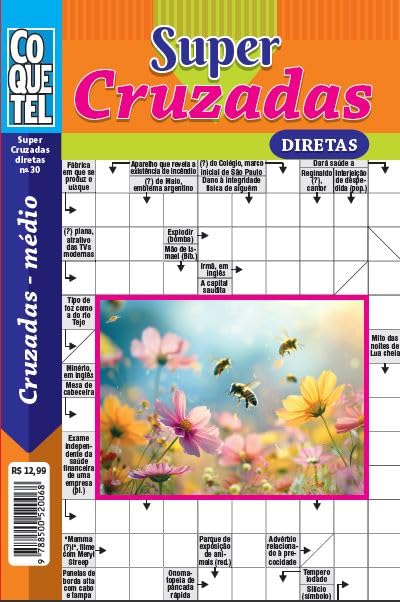 Livro Diversão Super Palavras-Cruzadas Diretas 30: Nível médio baixar o livro de graça
