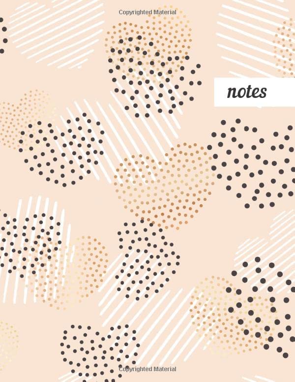 ler totalmente Notes: College Ruled Lined Journal, Cute Golden Pattern Design - Perfect for Office, School, College, Writing & Note Taking - Large 8.5 x 11 inches - 110 Pages