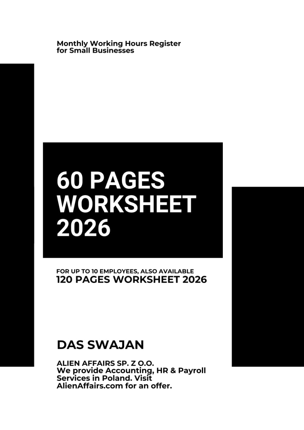 ler totalmente WORKSHEET 60 PAGES: Monthly Working Hours Register for Small Businesses