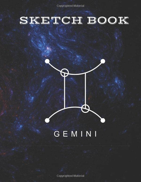 ler totalmente Sketch Book Gemini: Large Book for Sketching, Drawing, Painting, Writing, Doodling, Brainstorming, 120 Pages, 8.5 x 11 size