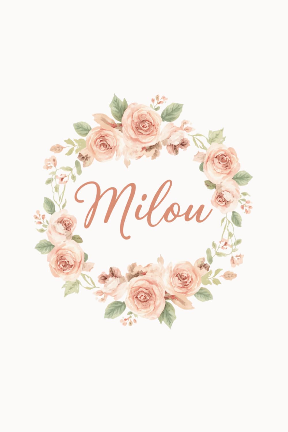 ler totalmente Milou Notebook - Personalized Notebook for Milou, Unique Gift for Her, 6x9 120 Pages