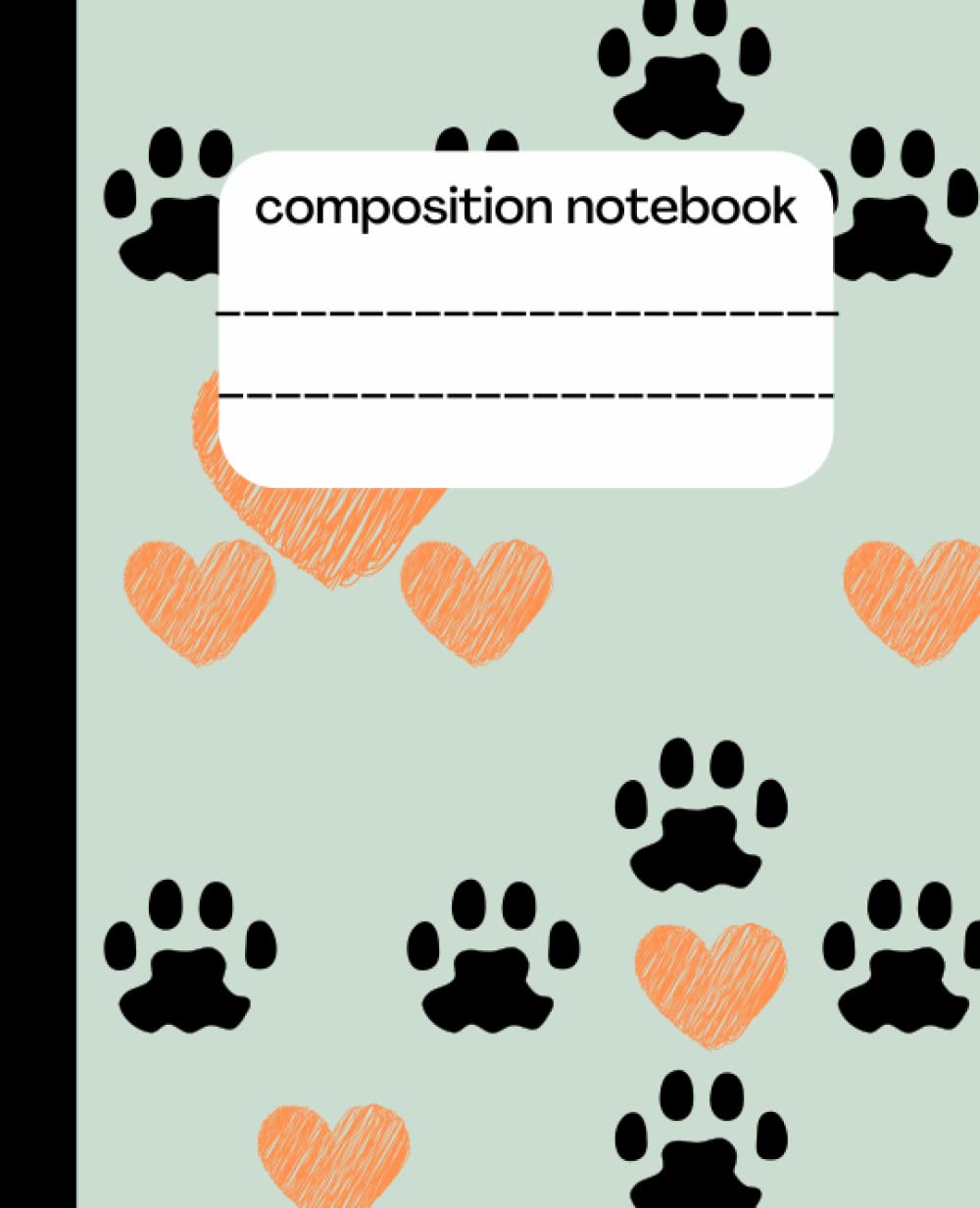ler totalmente Composition Notebook: College Ruled Composition Book | Cute Composition Book with Adorable Cat Paws and Orange Love Hearts | For Students, Girls, Teachers and is ideal For Note taking