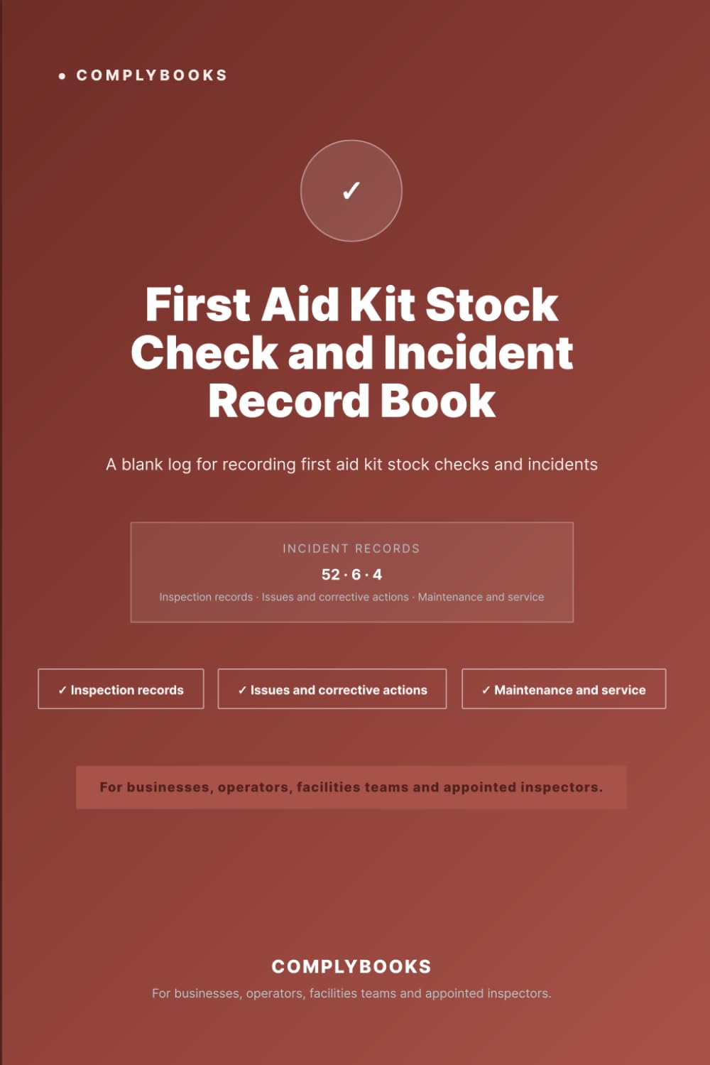 capítulo por capítulo baixar First Aid Kit Stock Check and Incident Record Book: A blank log for recording first aid kit stock checks and incidents