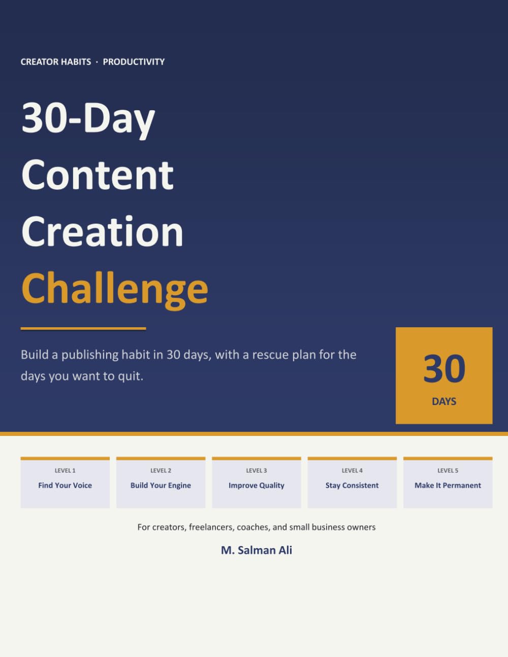 30 Days Content Creation Challenge: Build a Consistent Content Habit in Just 30 Days baixar o livro de graça
