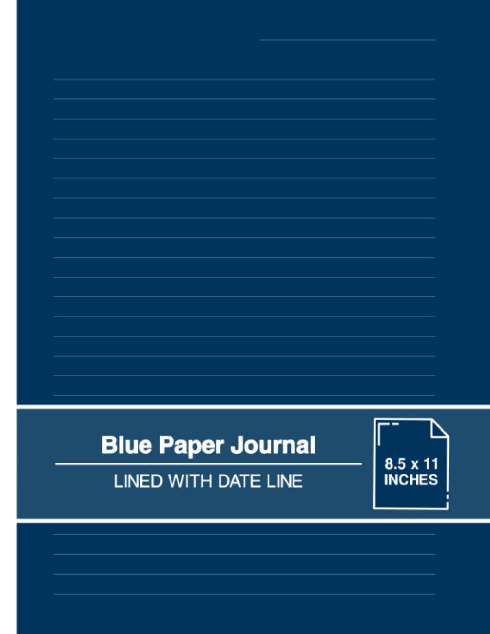 capítulo por capítulo baixar Blue Paper Journal: Lined with Date Line | For use with Gel Pens and White Ink | Cyanotype Look | Large