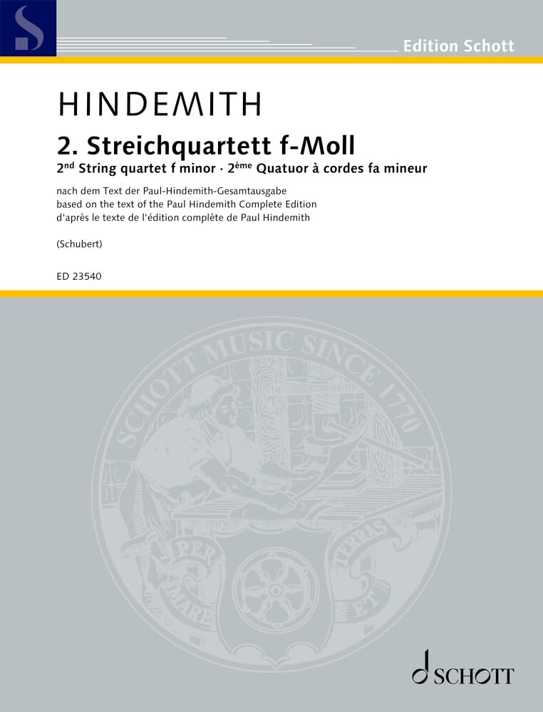 capítulo por capítulo baixar Hindemith: 2nd String Quartet in F Minor, Op. 10 Score and Parts