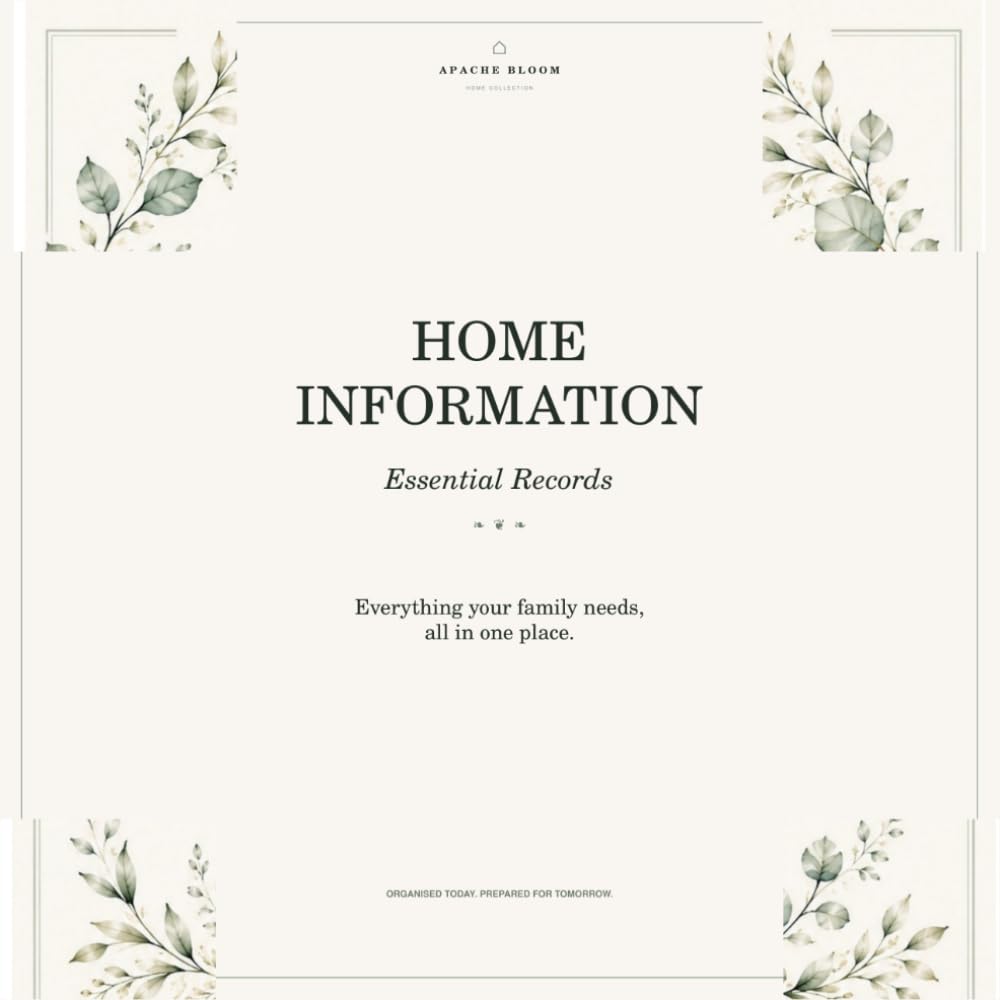 Home Information & Essential Records: A Complete Home Binder for Organising Bills, Contacts, Insurance, Warranties, Repairs & Important Household Information baixar o livro de graça