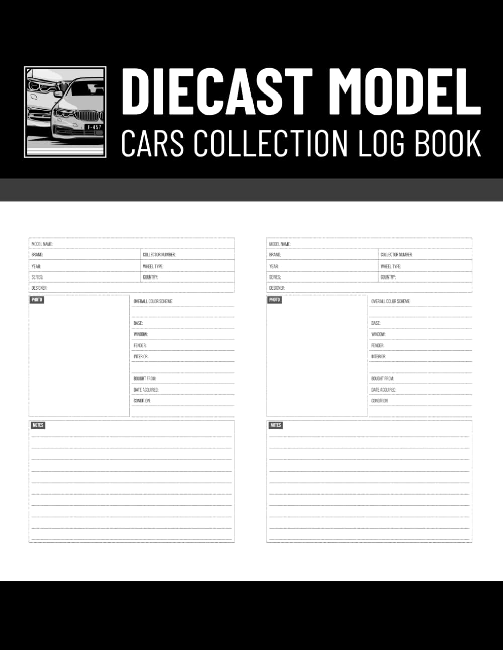 ler totalmente Diecast Model Cars Collection Log Book